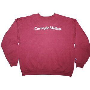 Vintage 90s Carnegie Mellon University Champion Crewneck Sweatshirt XL Maroon